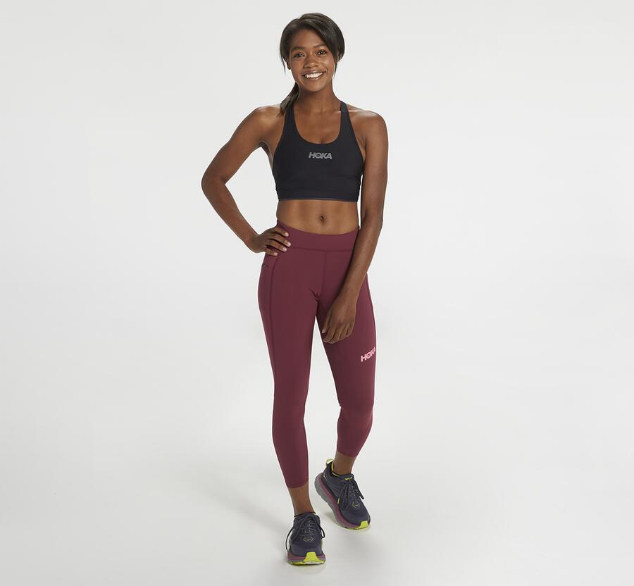 Hoka One One Pantolon Kadın Kahverengi - Performance Crop Tight - RZ4236098